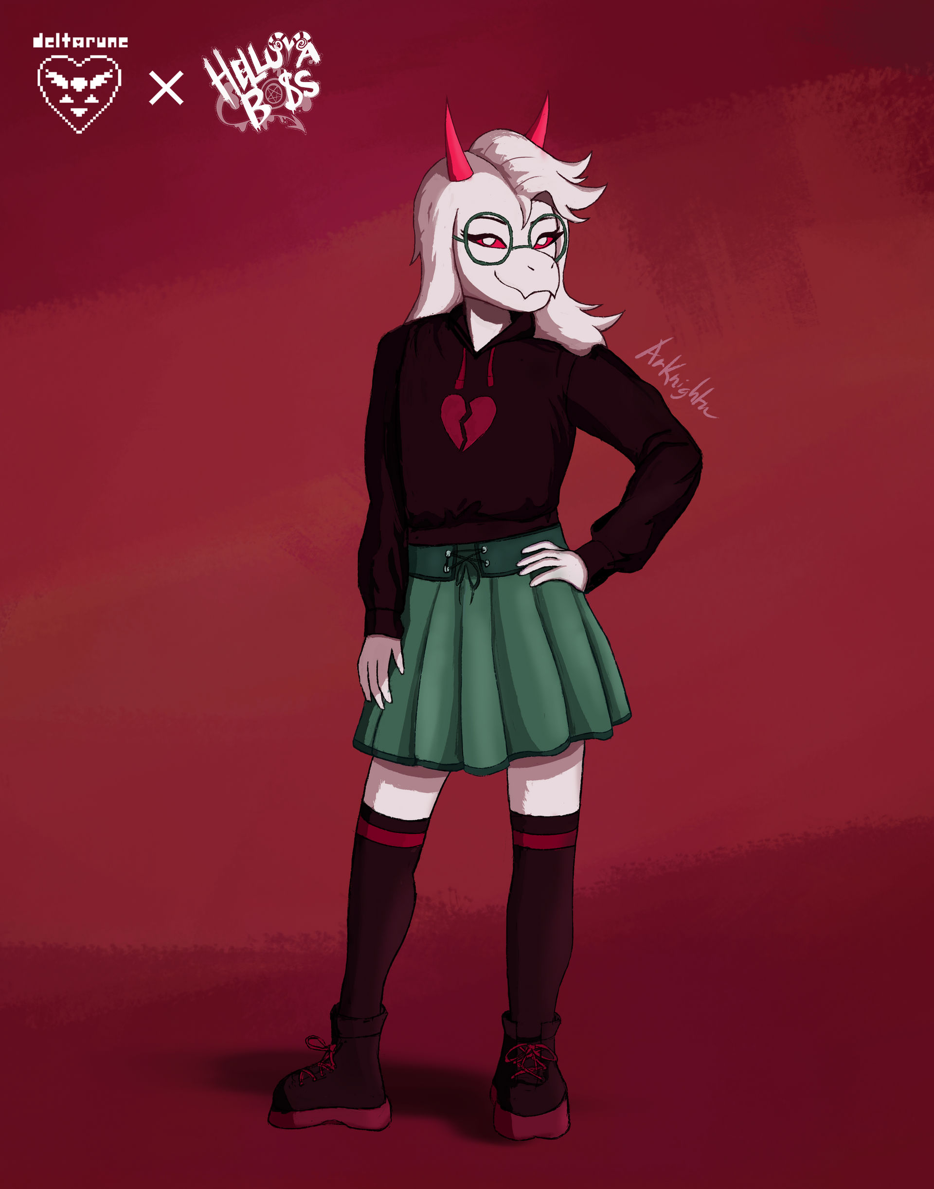 Beared Ralsei Ralsei Helluva Boss Concept by ArKnightn on DeviantArt