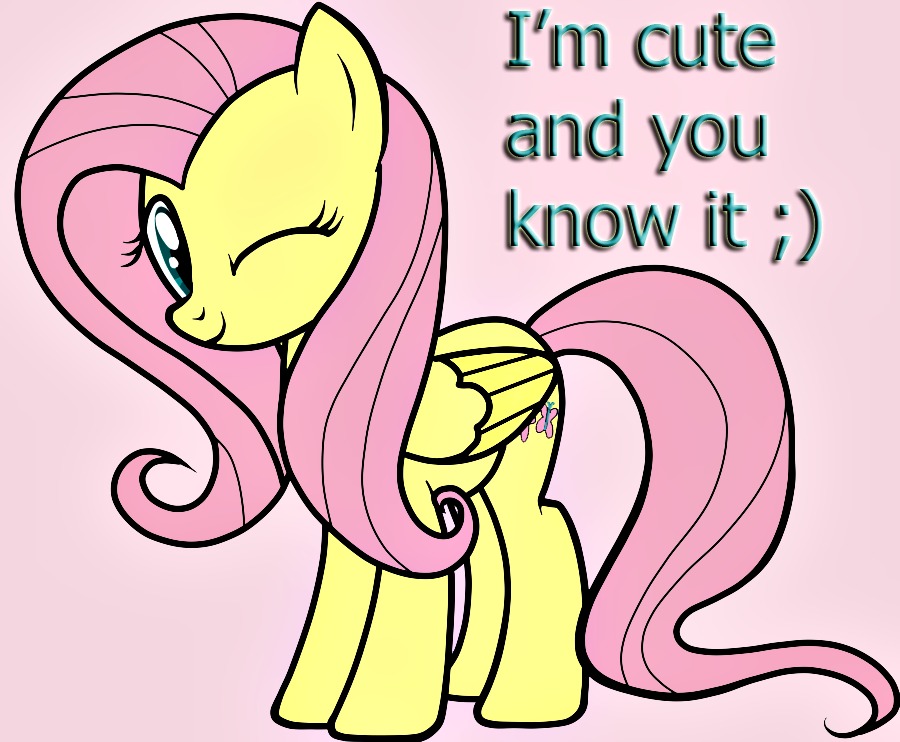 Cute Winking Fluttershy