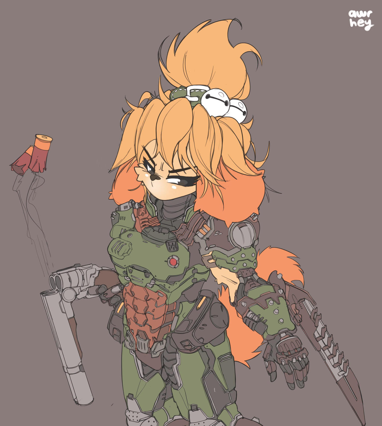 isabelle doomslayer by awrhey on DeviantArt