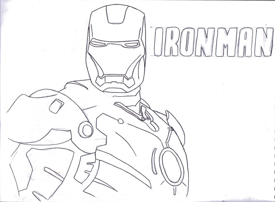 Ironman line drawing by Welshieb on DeviantArt