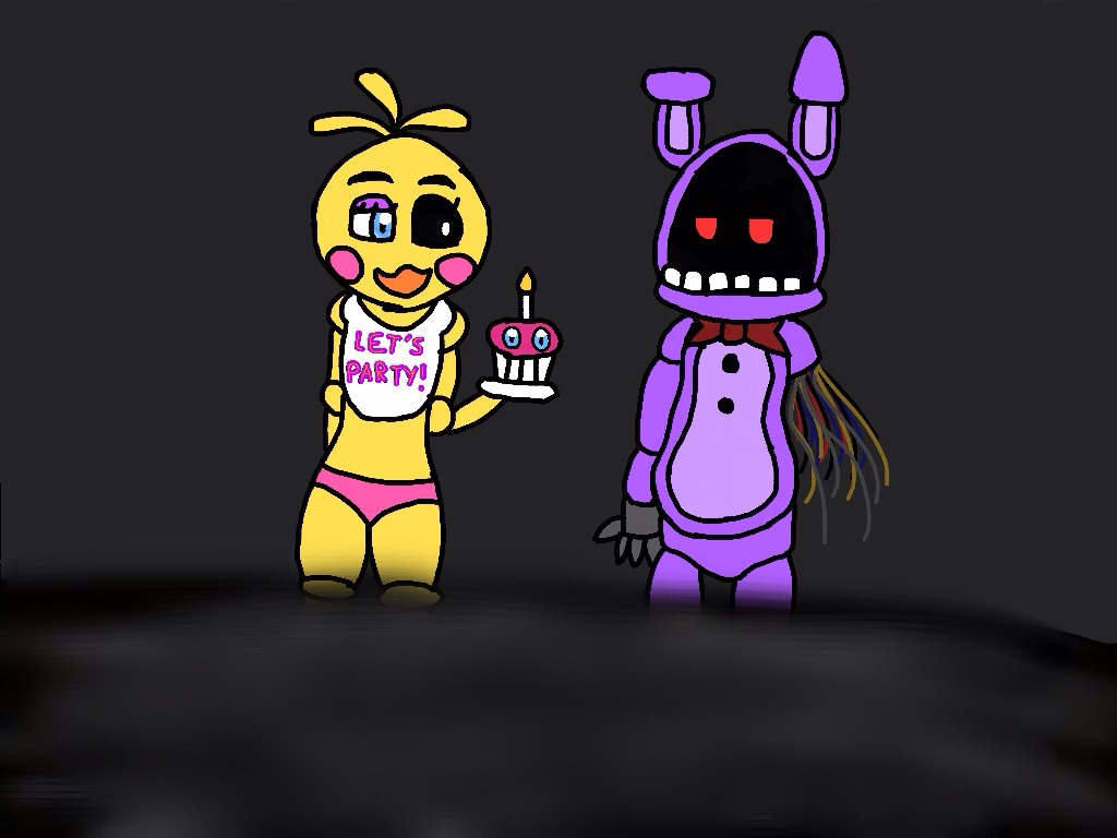 Toy Chica and Withered Bonnie, Fnaf 2.