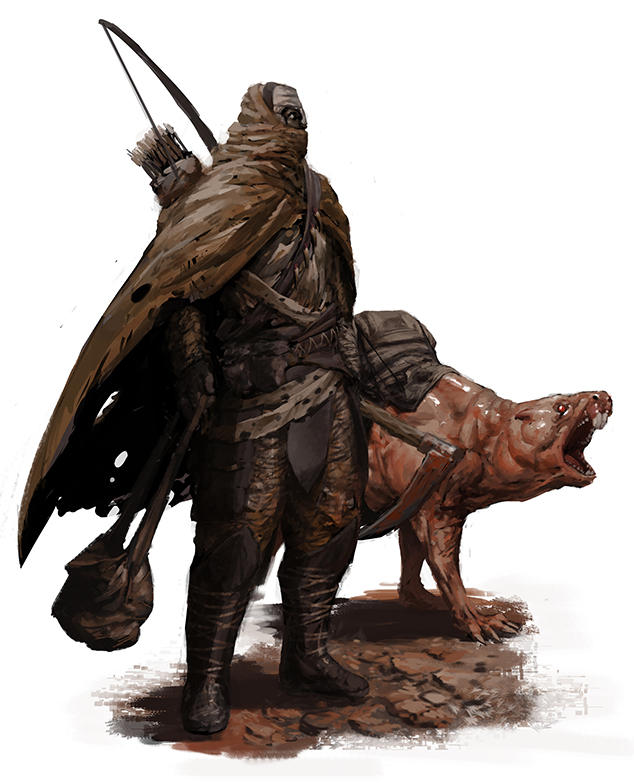 post-apocalyptic/fantasy ranger guy with mole rat by SirHanselot on ...
