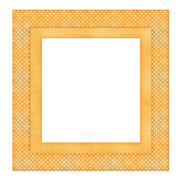 Golden Color Polka Dot Square Frame Graphic