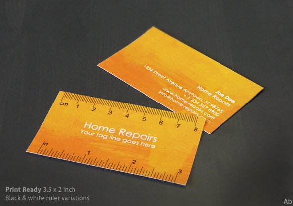 Handy Business Card with Ruler
