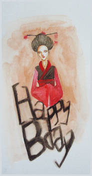 Geisha Birthday card