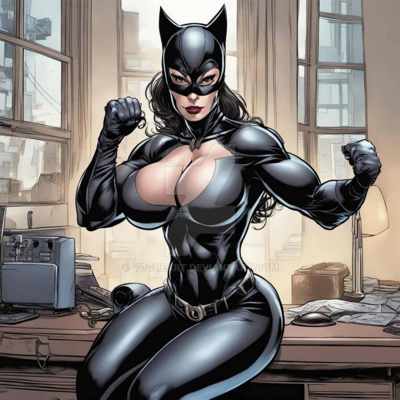Cleavage Catwoman By VogueArt On DeviantArt cleavage-catwoman-by-vogueart-on-deviantart