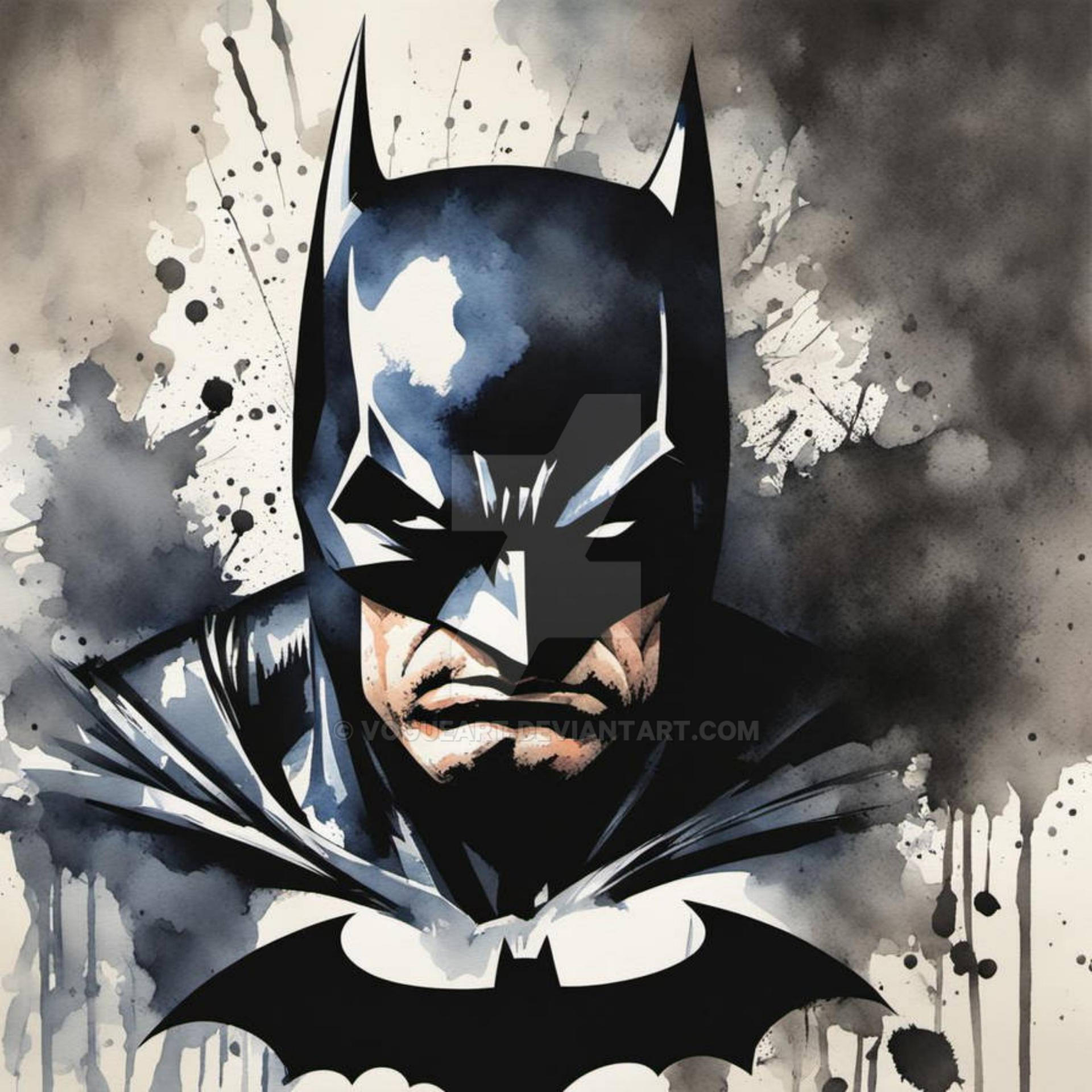 Splashed Portrait Splash Portrait - Dark Knight by VogueArt on DeviantArt