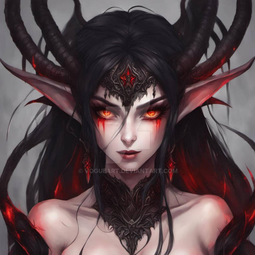 Portrait Demoness Elf