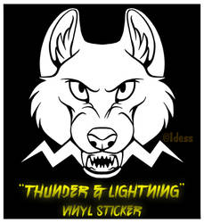 'Thunder and Lightning' Vinyl Sticker