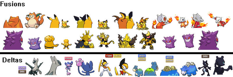 Pokemon Fusion Sprites