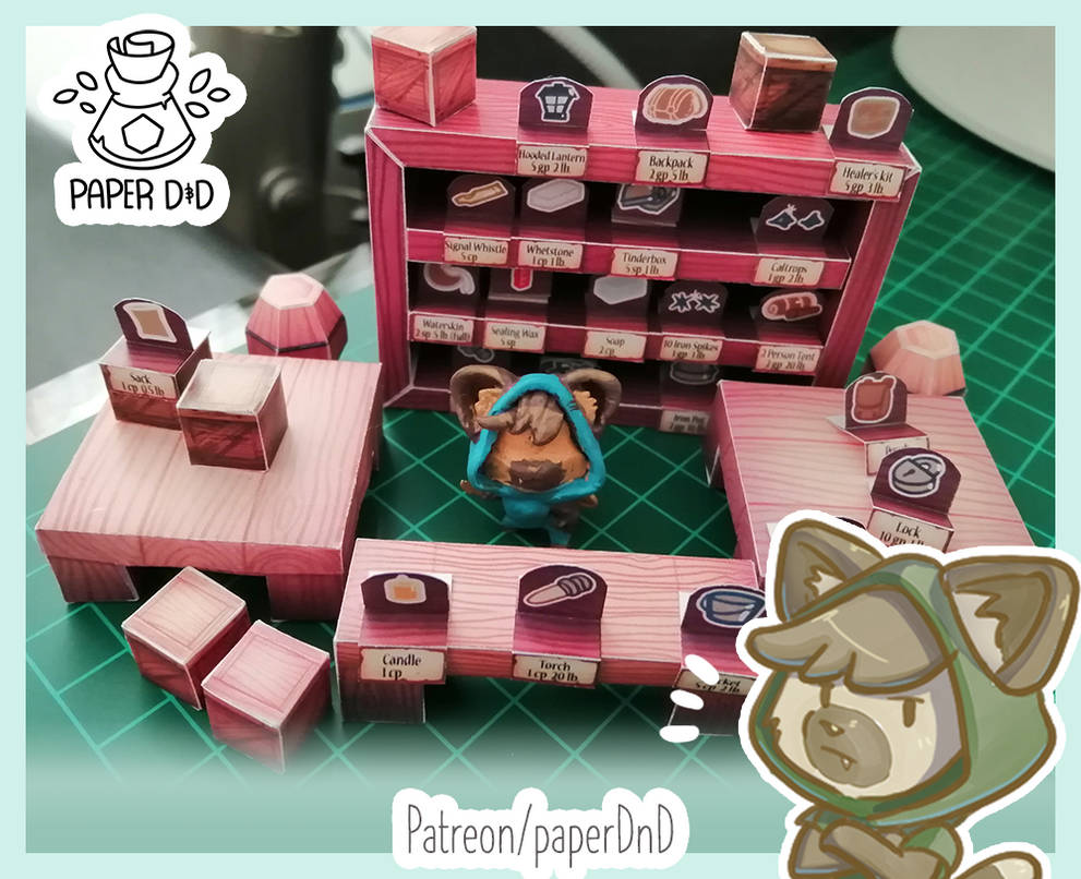 DnD paper props by p47y on DeviantArt