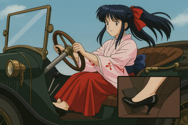 Sakura Shinguji driving
