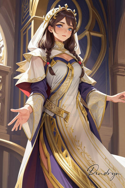 Anime Priestess by pendrym on DeviantArt