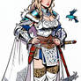 Female Warrior Illustration