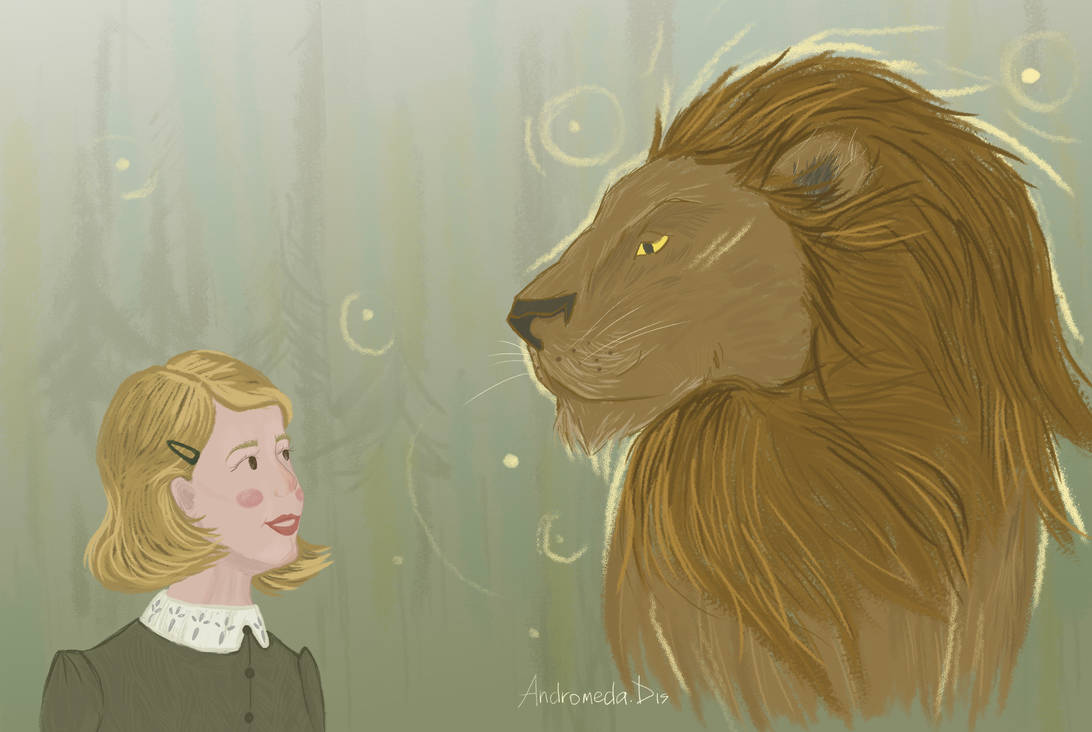 The Chronicles of Narnia. Susan and Aslan by andromeda-dis on