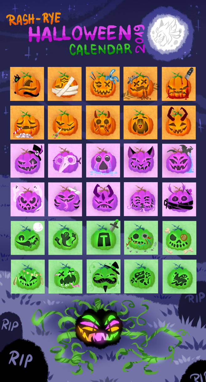 RashRye Halloween Calendar 2019 OPEN by Zwergenprinz on DeviantArt