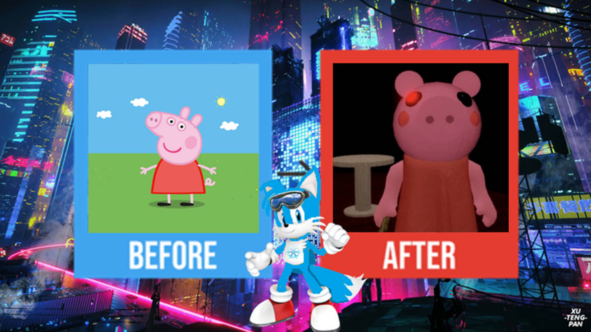 Day 1 of turning Piggy into Peppa Pig characters! by ItzQasim95 on  DeviantArt
