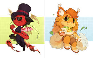 Deltaphor and Sumo chibis