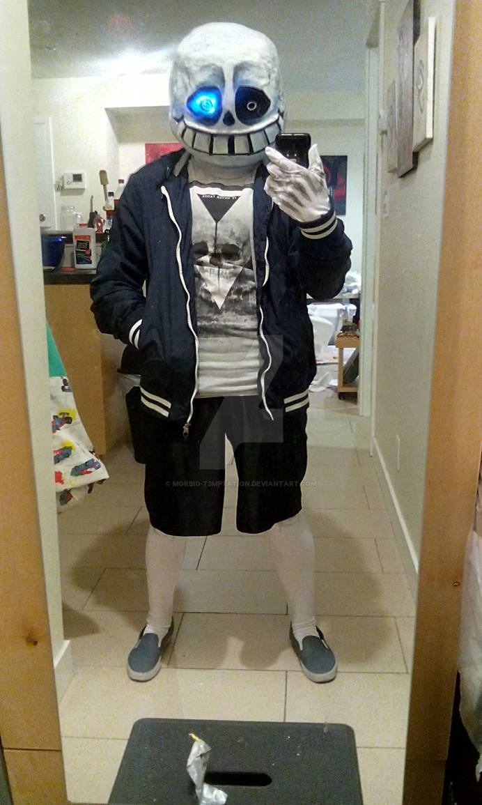 Human fem-sans cosplay before the con. by Yukidoerr on DeviantArt