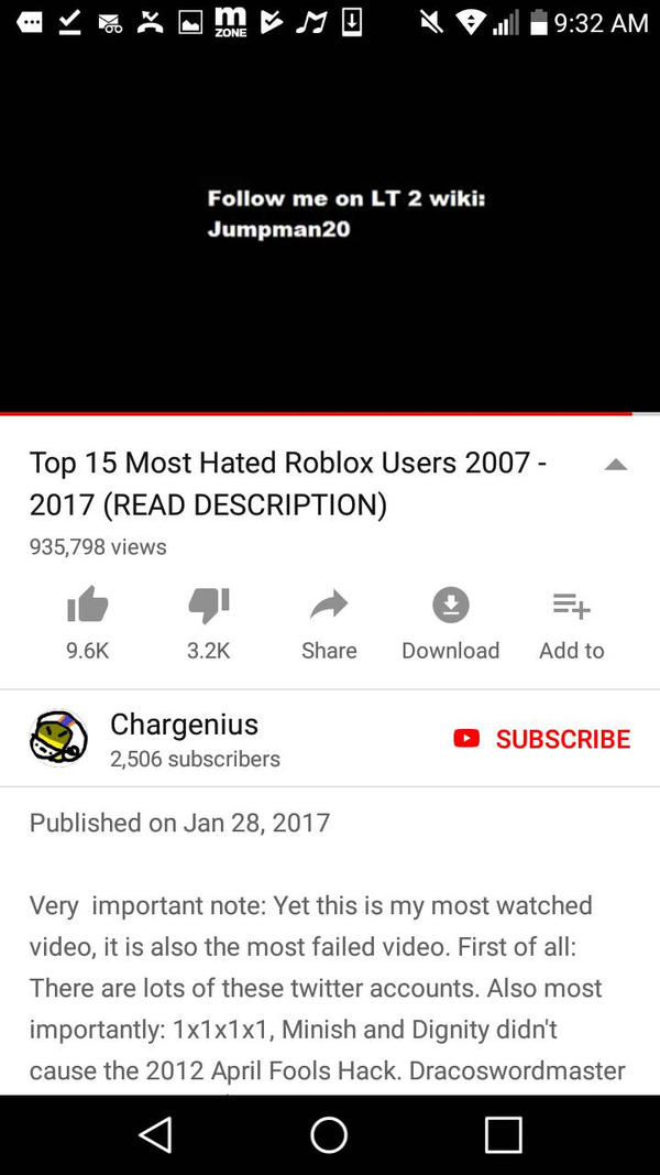 Top 15 Most Hated Roblox Users 2007 2017 18 By Memy9909haters On