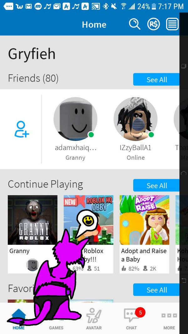 Gryfieh The Gryphoness Got 80 Friends On Roblox By Memy9909haters On Deviantart - roblox hq obby roblox