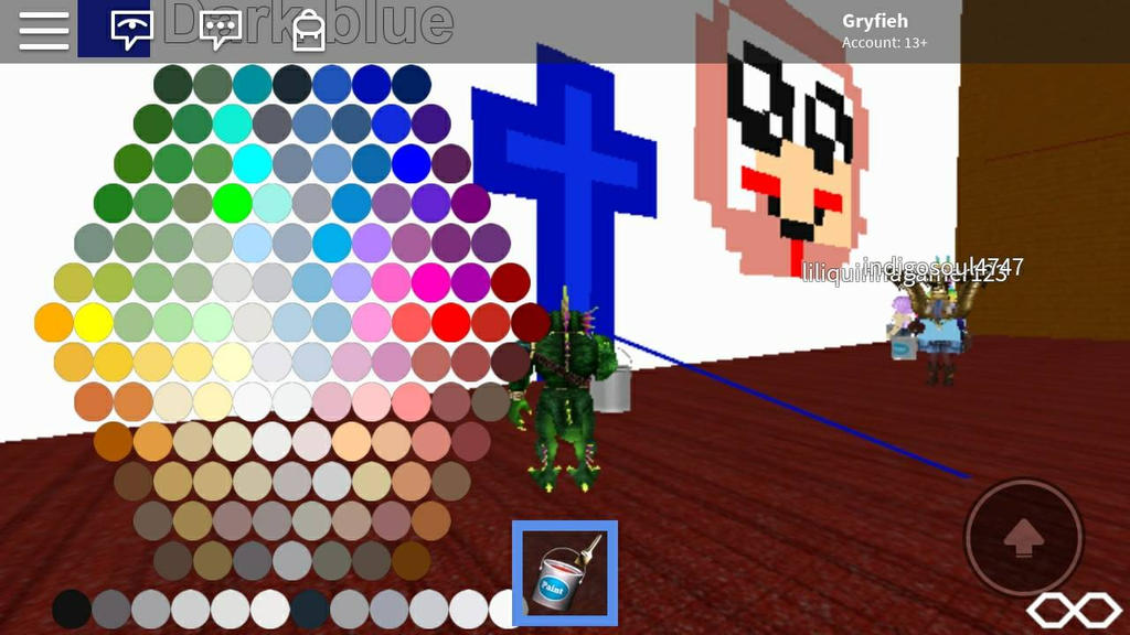 Roblox Pixel Art Blue Cross By Memy9909haters On Deviantart - 