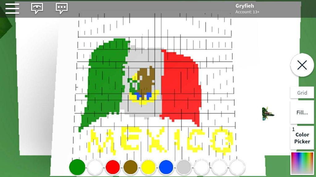 Roblox Pixel Art Mexico Flag By Memy9909haters On Deviantart - mexico flag roblox