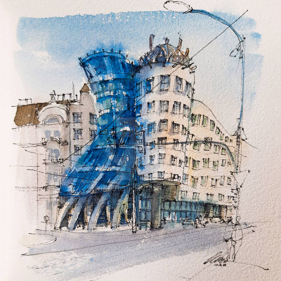 Dancing House_Prague, by Frank Gehry by WindiHedi on DeviantArt