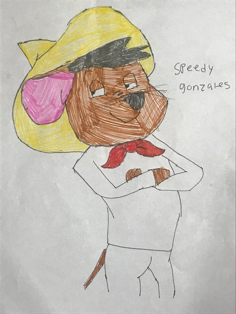 Speedy Gonzales, Drawing by Celestino Alertse