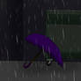 Lonely umbrella.