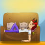 20 day OC challenge (day 8/9: sleeping/on couch)