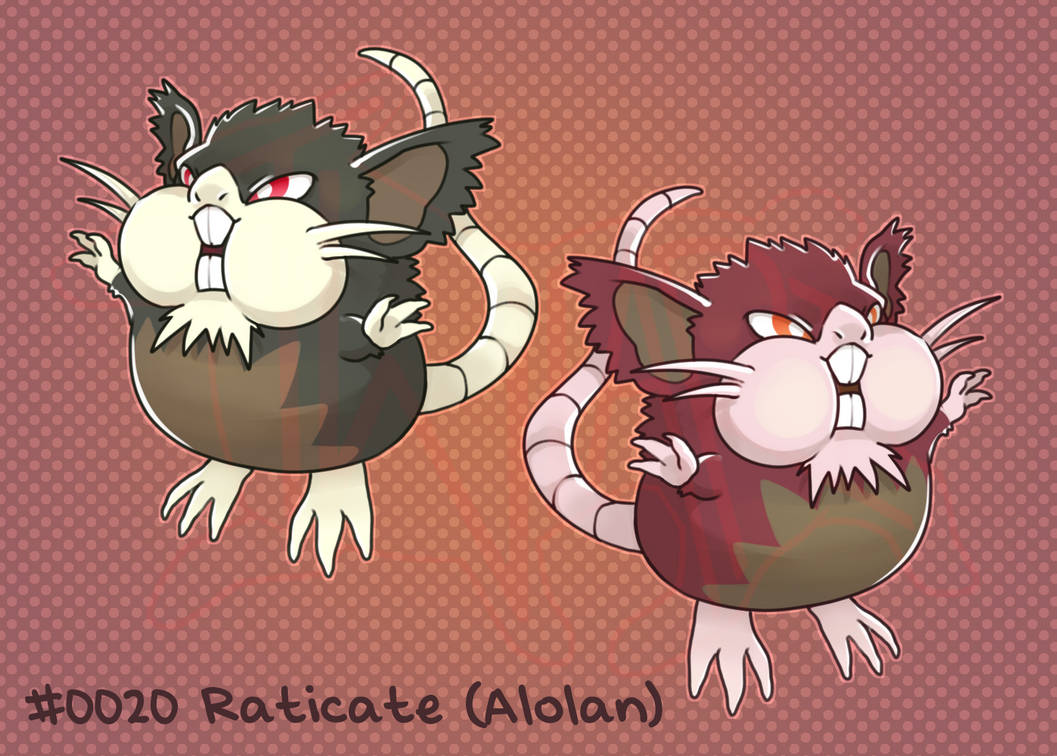 #0020 Raticate (Alolan) by twilidramonart on DeviantArt