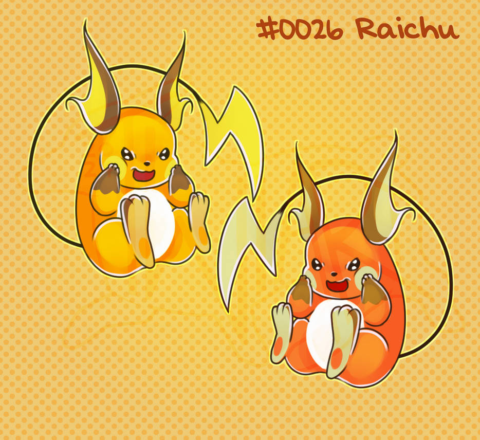 Orange Rachu #0026 Raichu by twilidramonart on DeviantArt