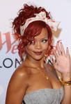 Rihanna red lips red hair