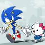 Sonic and Hello Kitty