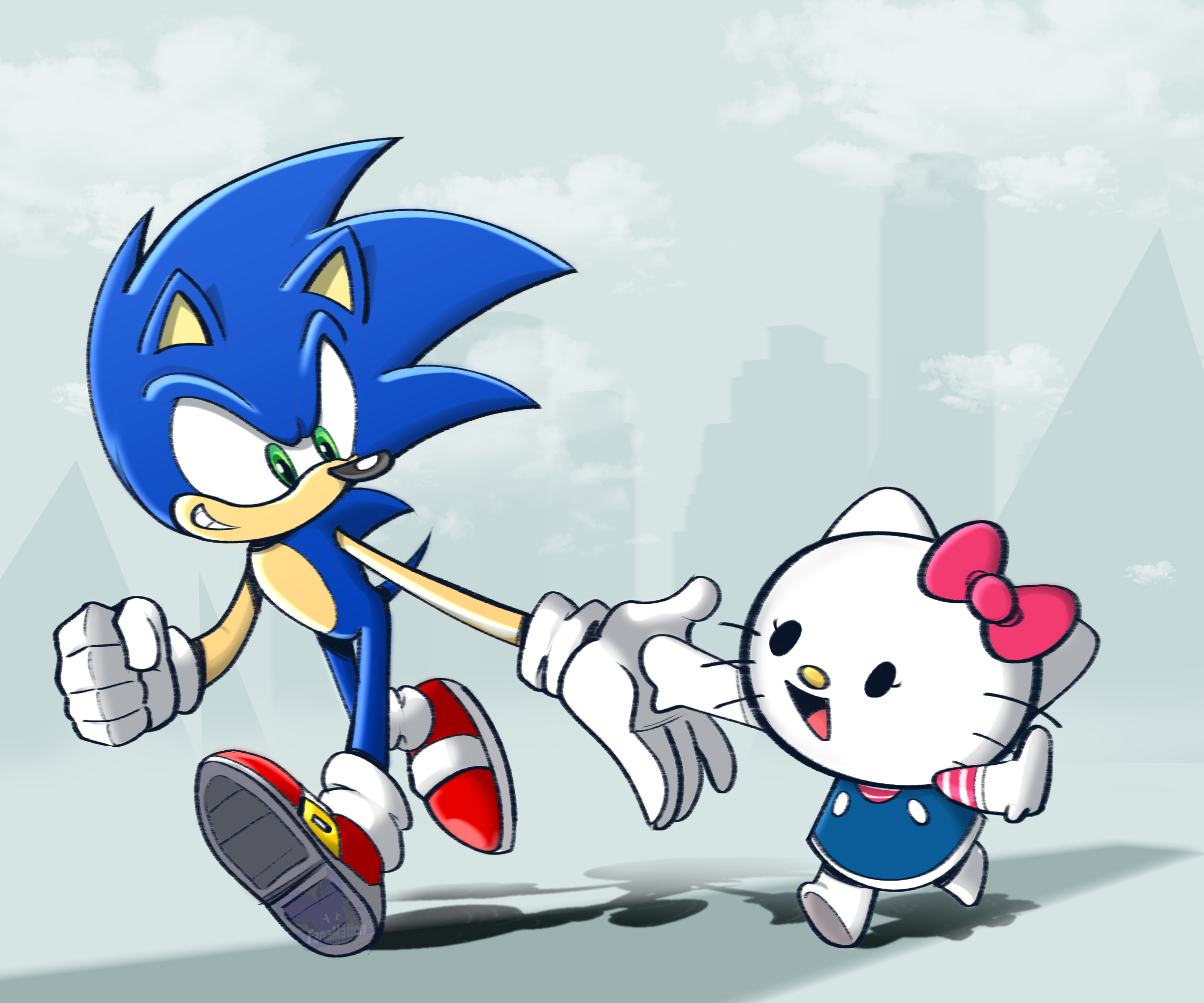 Sonic and Hello Kitty by FanaMationDA on DeviantArt