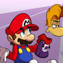 Mario Comforts Rayman