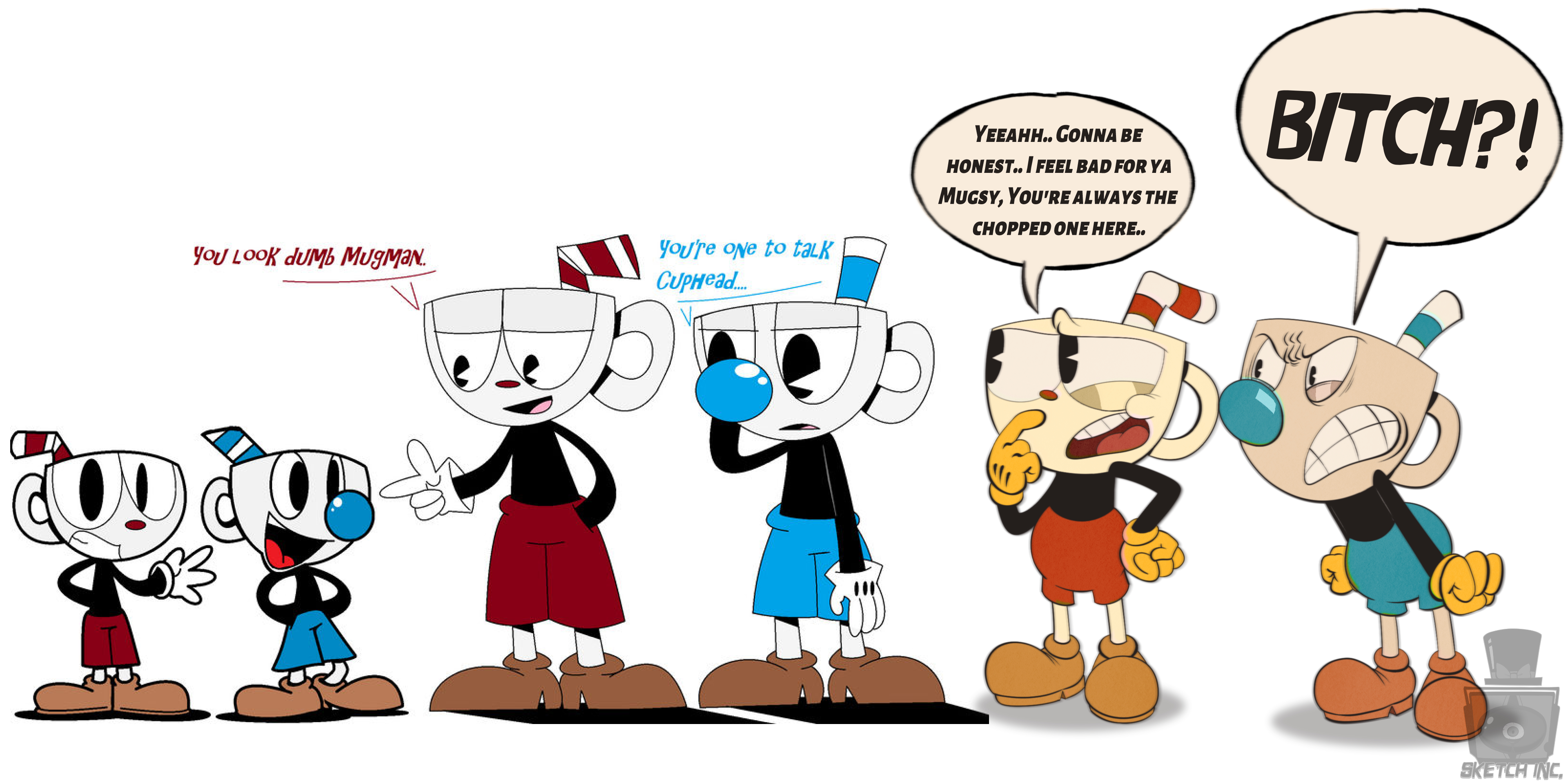 Cuphead and Mugman and Cuphead and Mugman and Cuph
