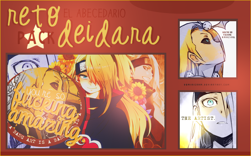 Tagwall: El abecedario. [Deidara]