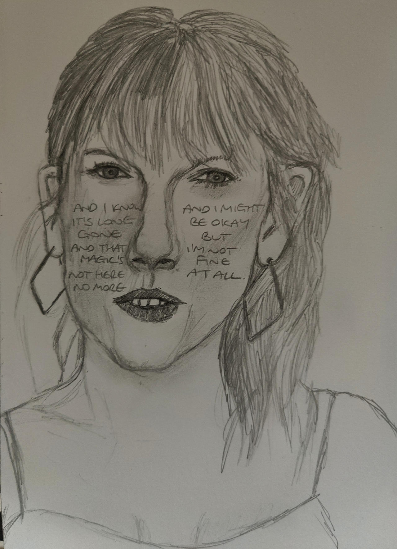 Folklore Drawing  Taylor swift drawing, Portrait sketches