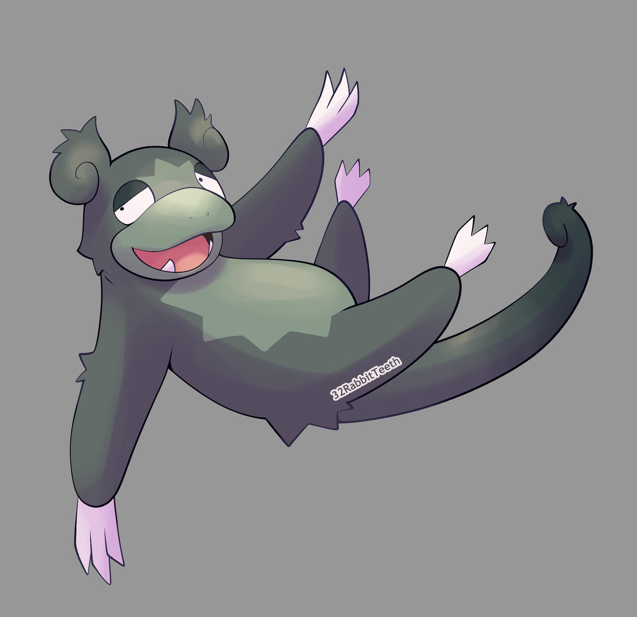 Sloth Pokemon Red Slothpoke by 32RabbitTeeth on DeviantArt