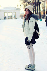 Russian girl winter -25