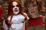 IT cosplay Beverly Marsh and Pennywise