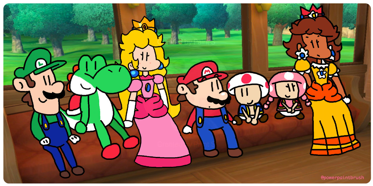 Mario and friends on a train ride. by Ds938 on DeviantArt