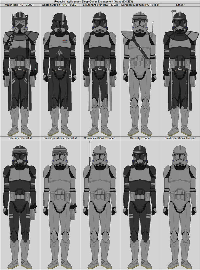 Republic Intelligence D-CEG Troopers by MiddytheKnight on DeviantArt
