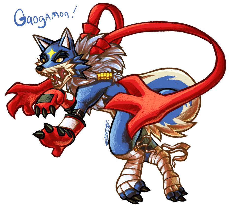 Gaogamon drawing by MadManxx on DeviantArt