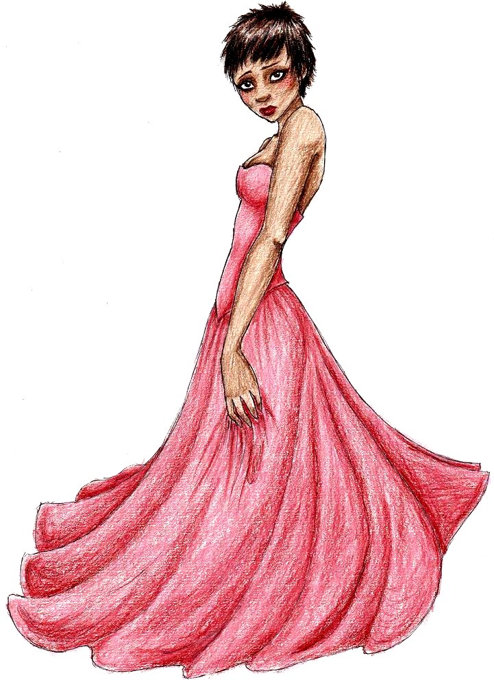 the pink dress ..