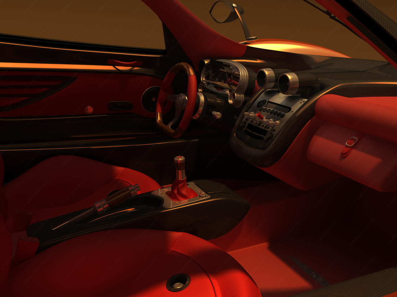Pagani Zonda C12 F Interior Perspective By Markus Maximus On