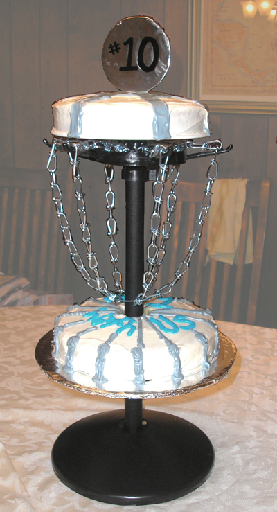 Disc Golf Basket Cake