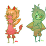 Adoptable: pink and green